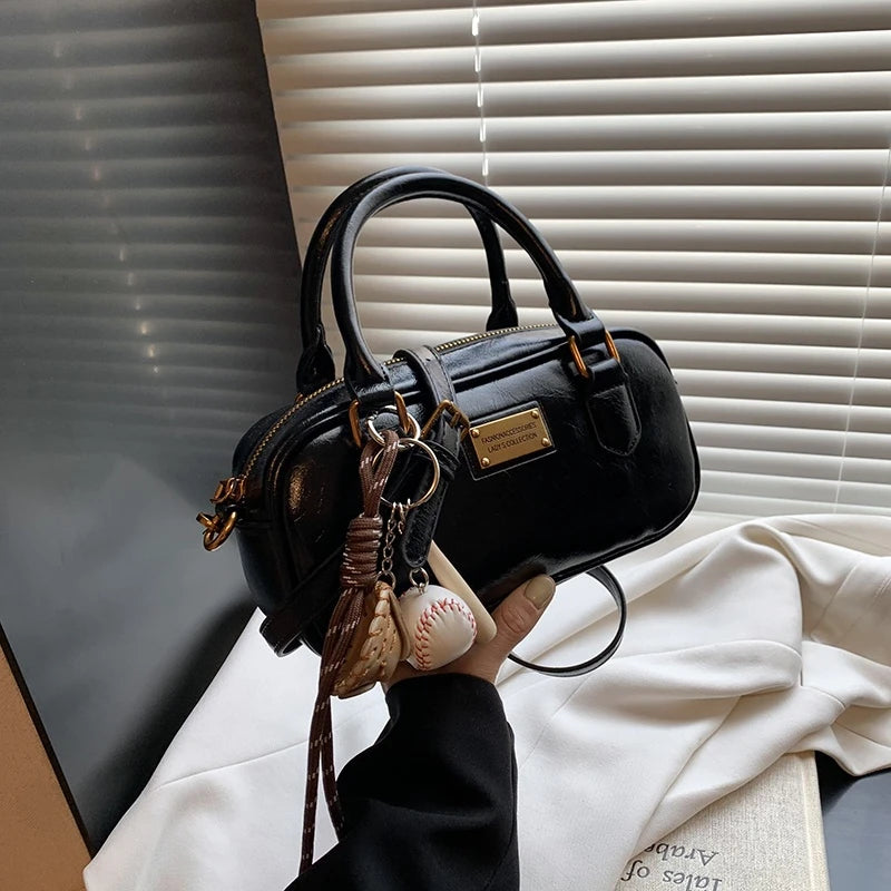 Premium Textured Small Crossbody Bag with Detachable Shoulder Strap & Zipper Closure