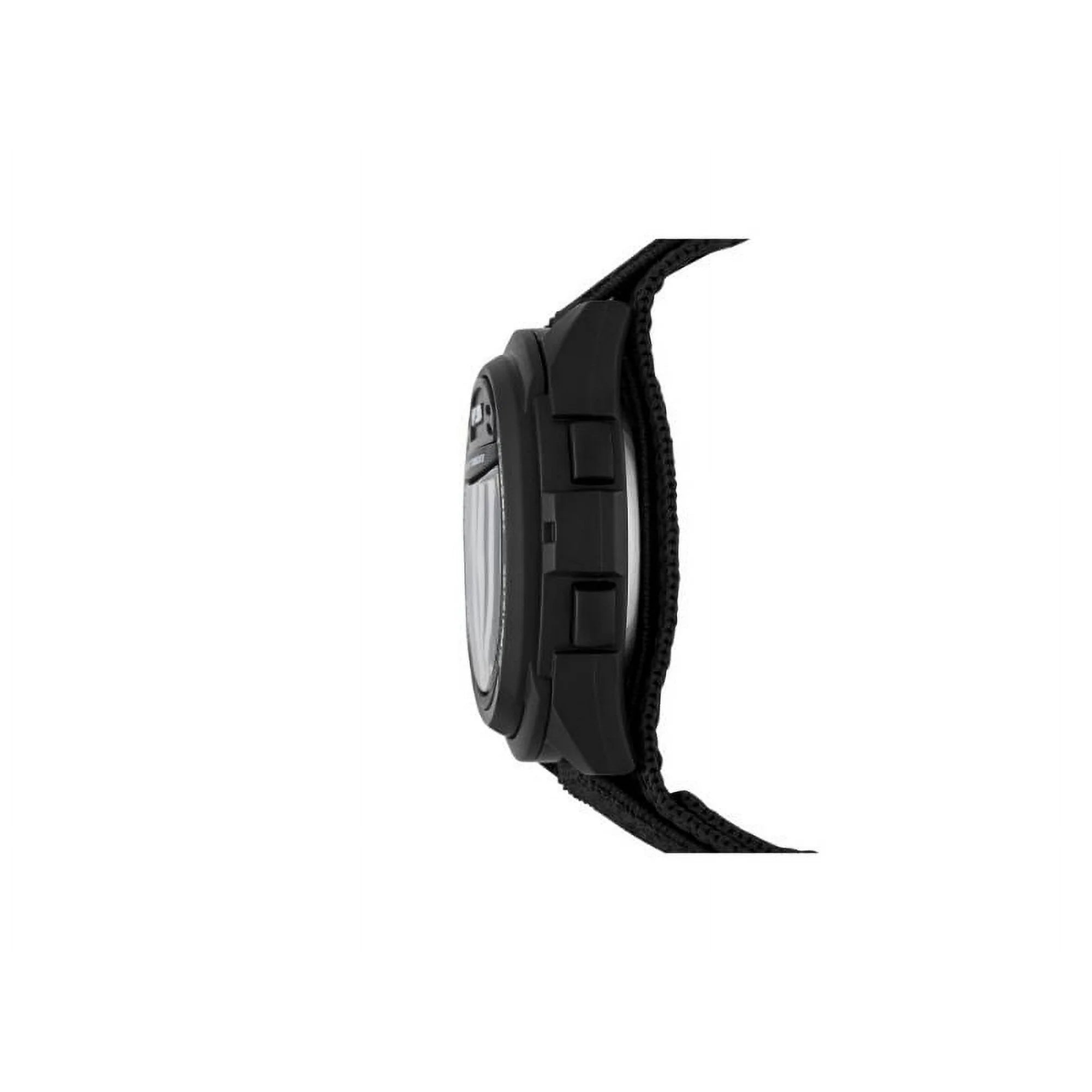 GEORGE Men's Digital Watch:Black Case, Positive Display, Nylon Fastwrap Strap