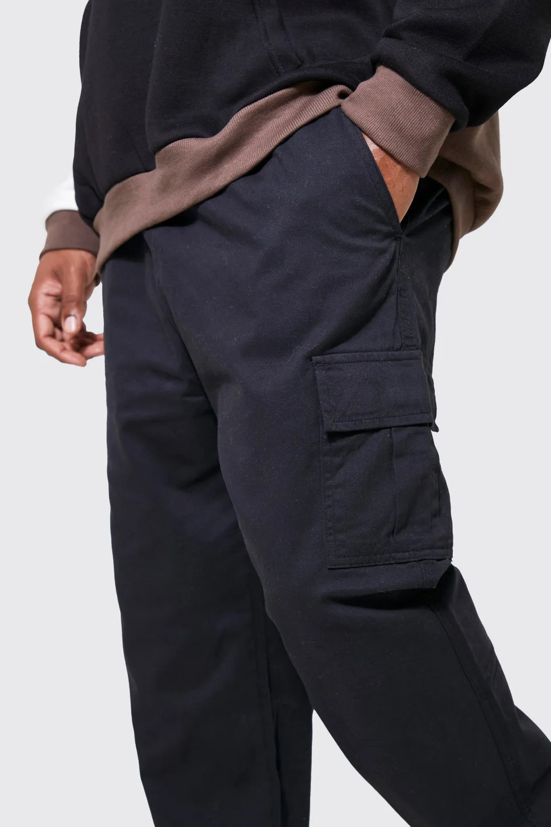 Plus Slim Fit Cuffed Cargo Trousers