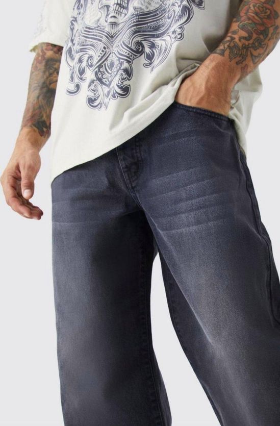Baggy Rigid Washed Jeans
