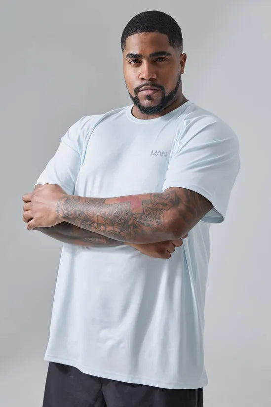 Plus Man Active Camo Raglan Regular Fit Performance T-shirt