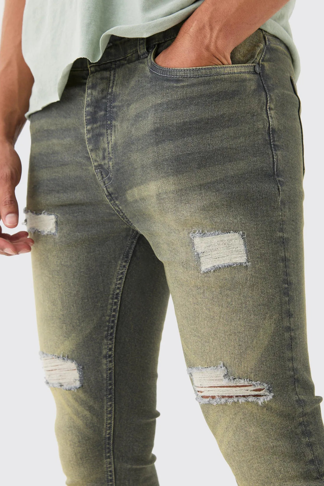 Super Skinny Stretch Ripped Jean
