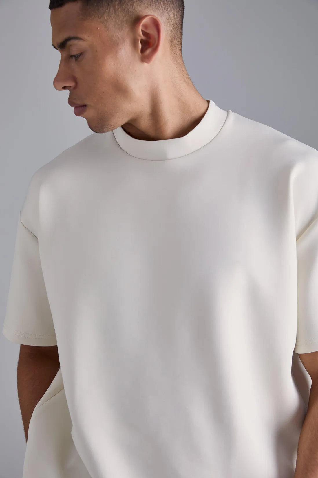 Oversized Extended Neck Scuba T-shirt