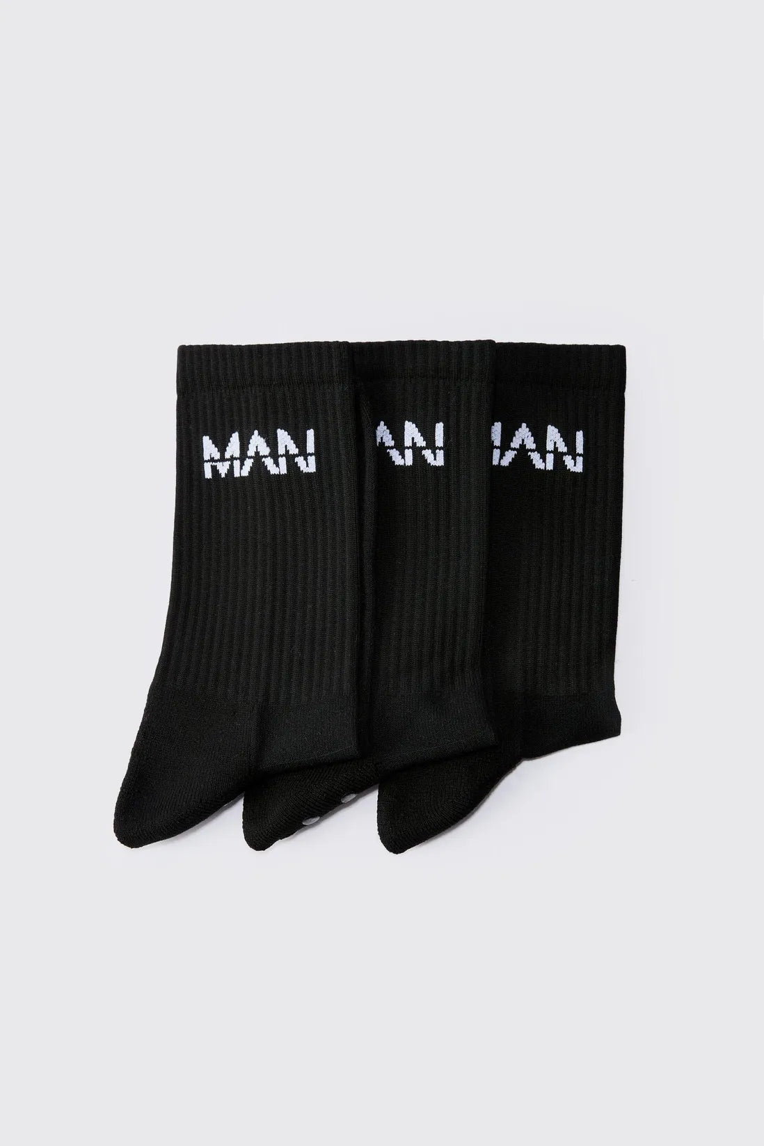 Man Active Training Grip Crew 3 Pack Socks
