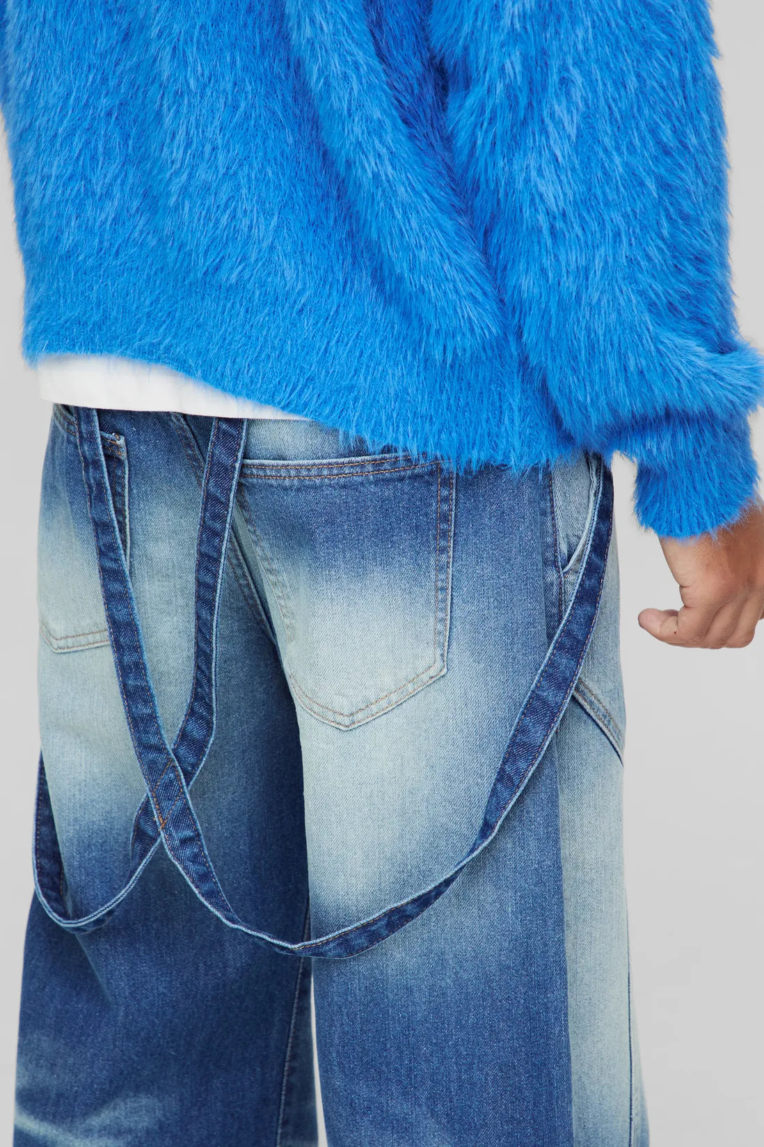 Relaxed Rigid Strap Detail Washed Salopettes