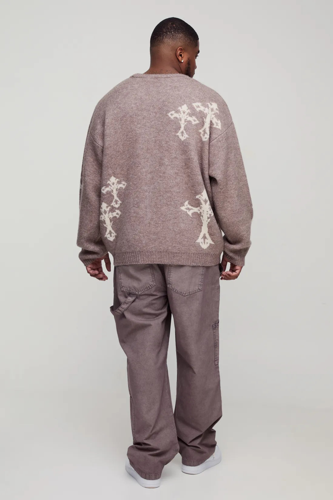 Plus Washed Ripstop Relaxed Fit Carpenter Trousers