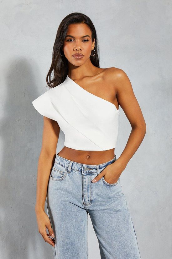 One Shoulder Structured Asymmetric Top