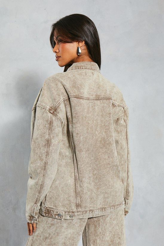Denim Acid Wash Oversized Jacket