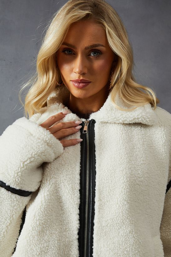 Teddy Faux Fur Aviator Jacket