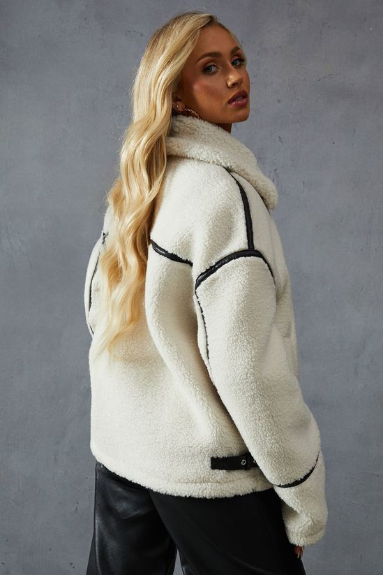 Teddy Faux Fur Aviator Jacket