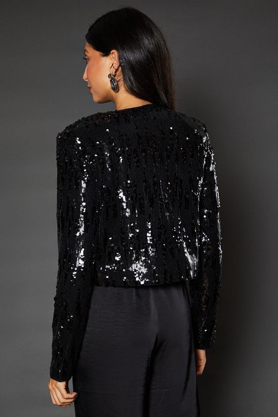 Sequin Tie Detail Jacket