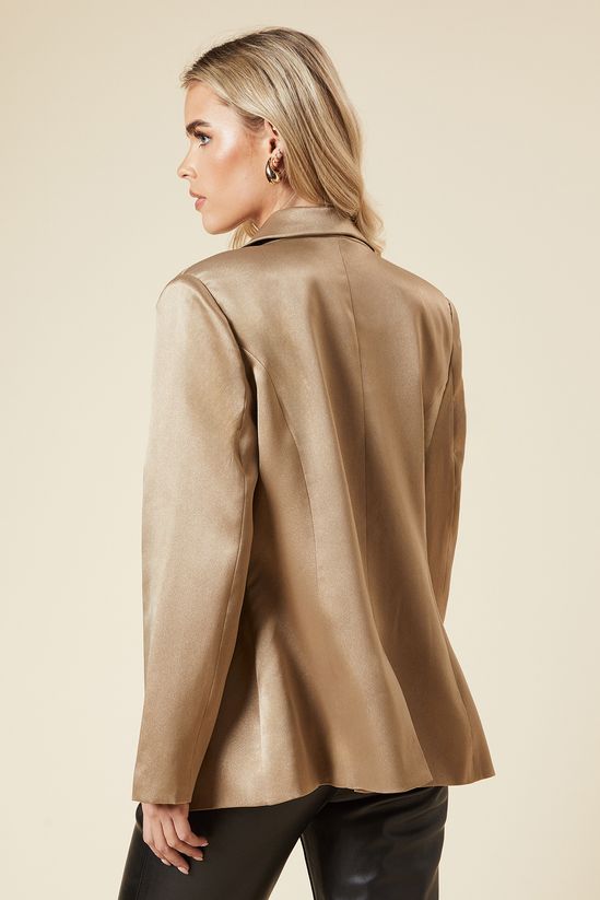Petite Sequin Button Through Jacket