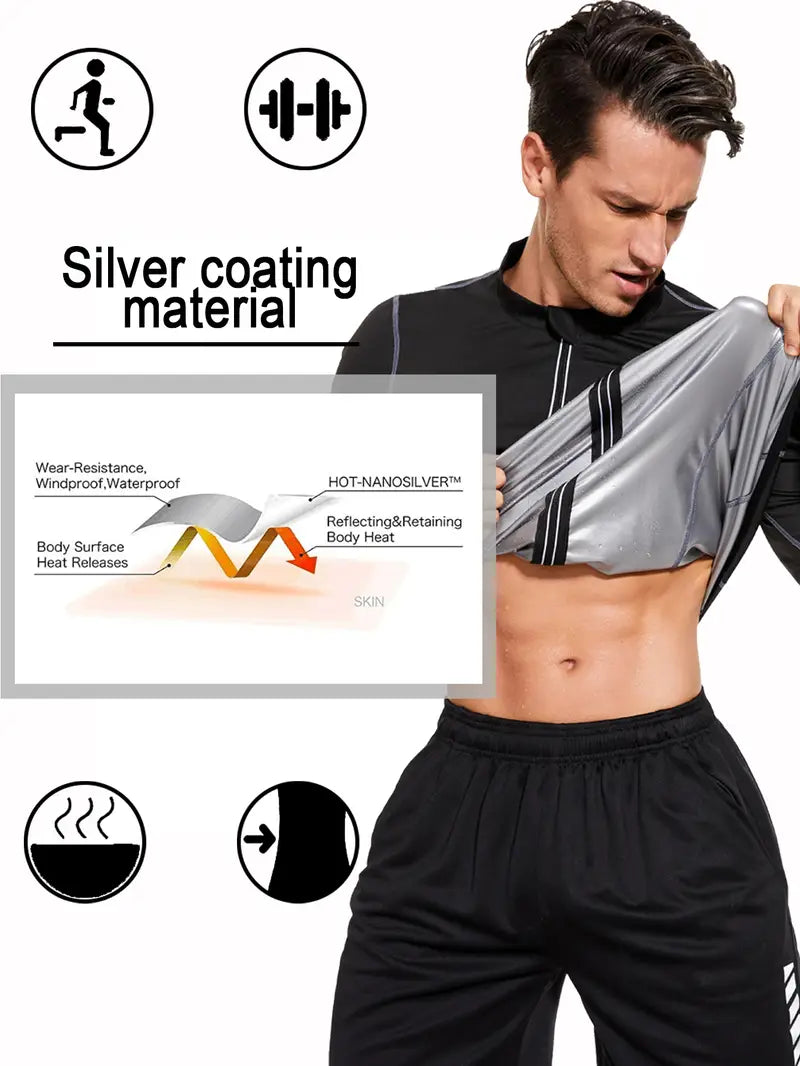 Men's Lightweight Silver Coated Sauna Jacket