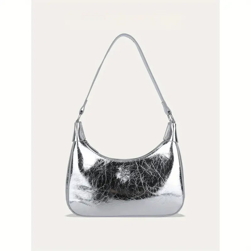 Women Plain Color PU Shoulder Bag