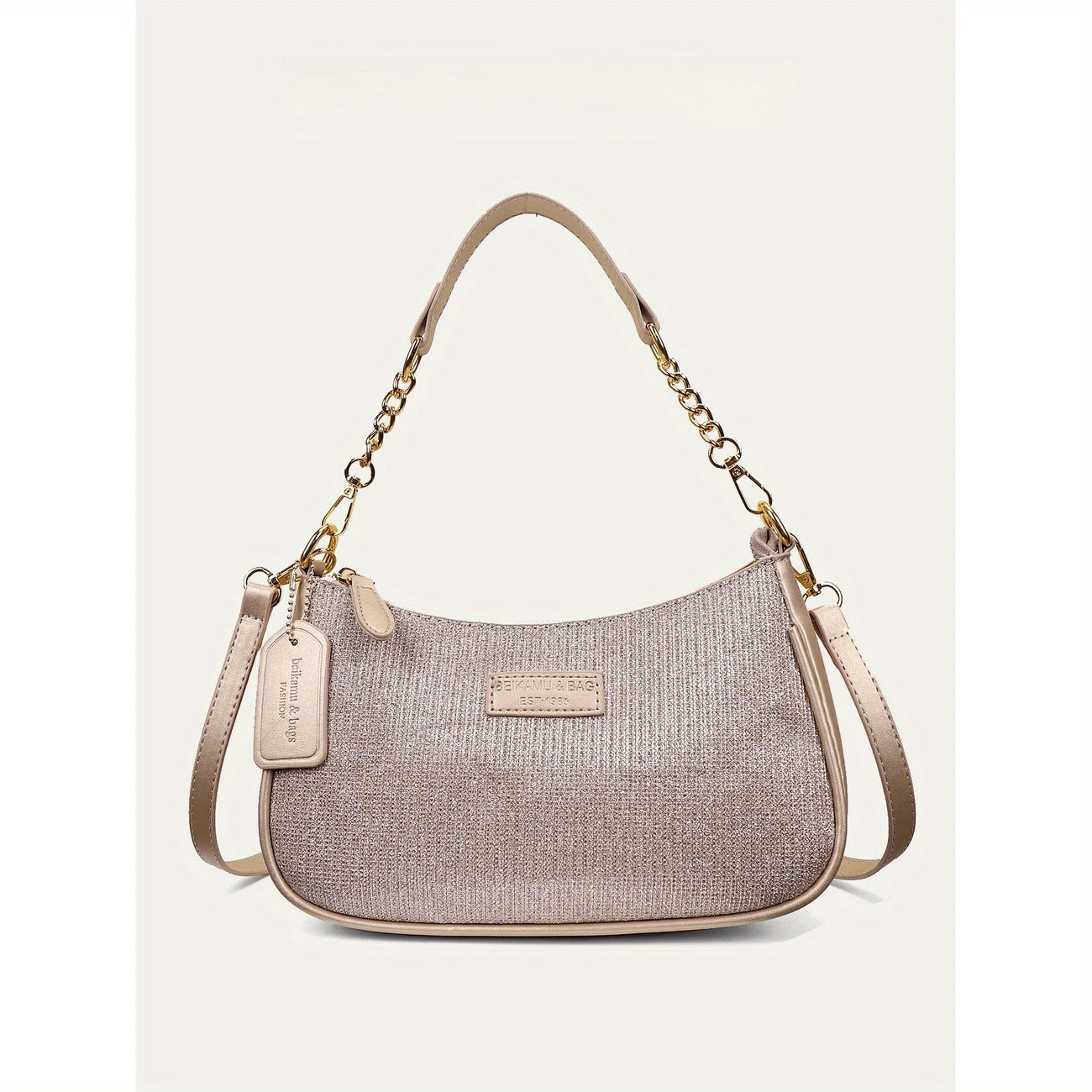 Women Plain Color PU Shoulder Bag