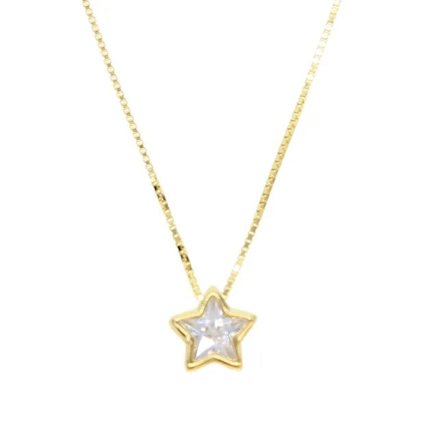 925 Sterling Silver Solitaire CZ Pendant Necklace