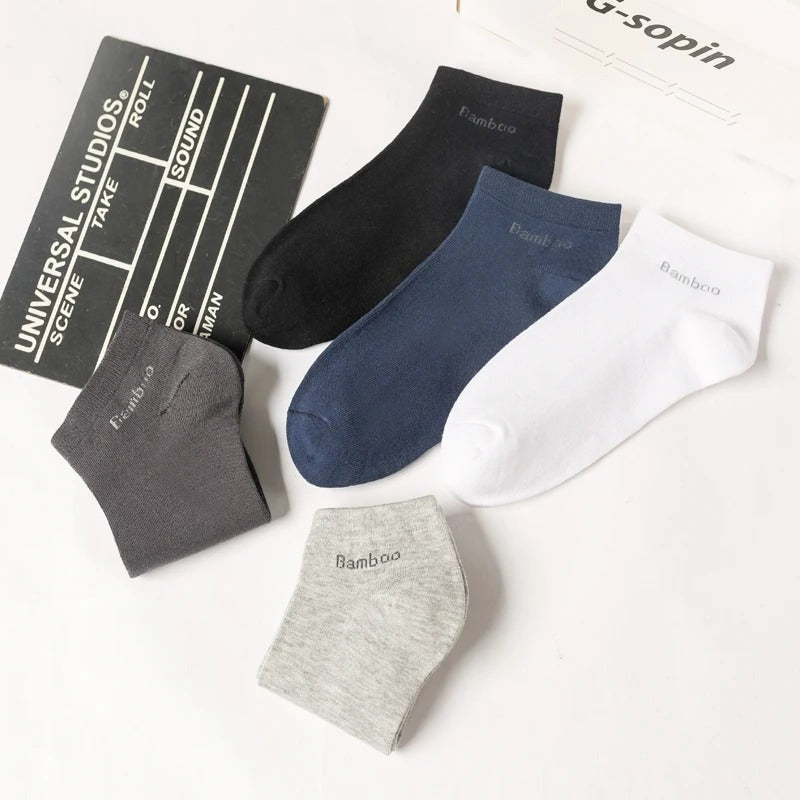 Men’s Bamboo Fiber Ankle Socks – 10 Pairs