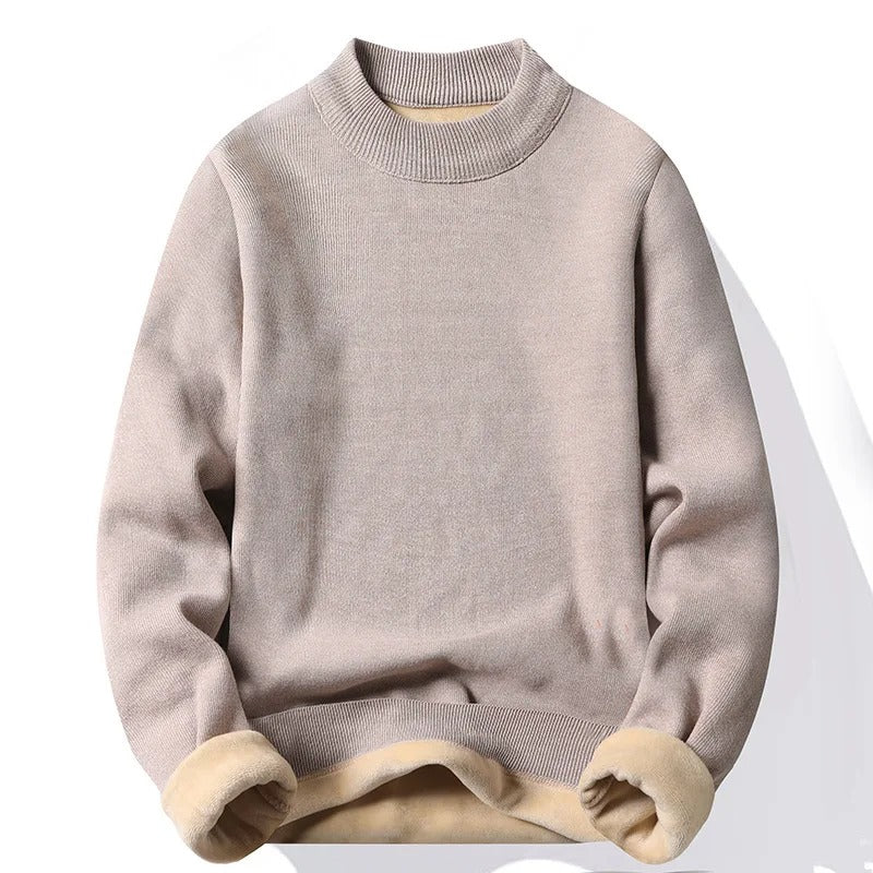 Men's Slim Fit Double Collar Turtleneck Sweater