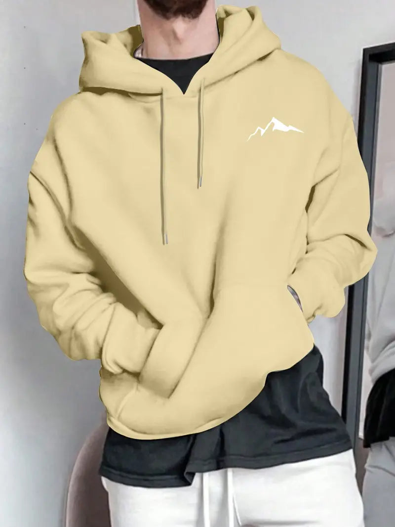 Men's Print Fleece-Lined Hoodie