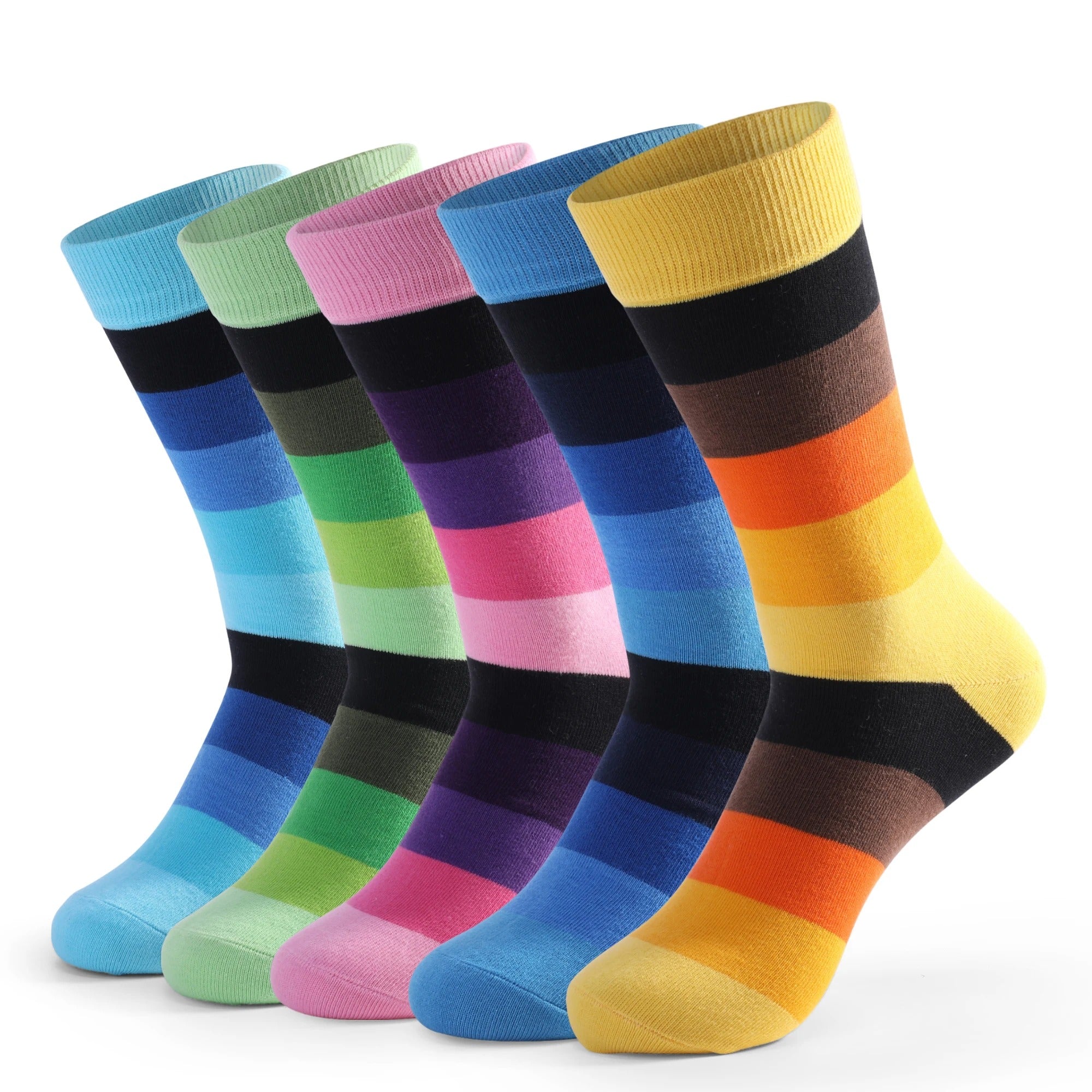 Men’s Multicolor Dress Socks – 5 Pairs