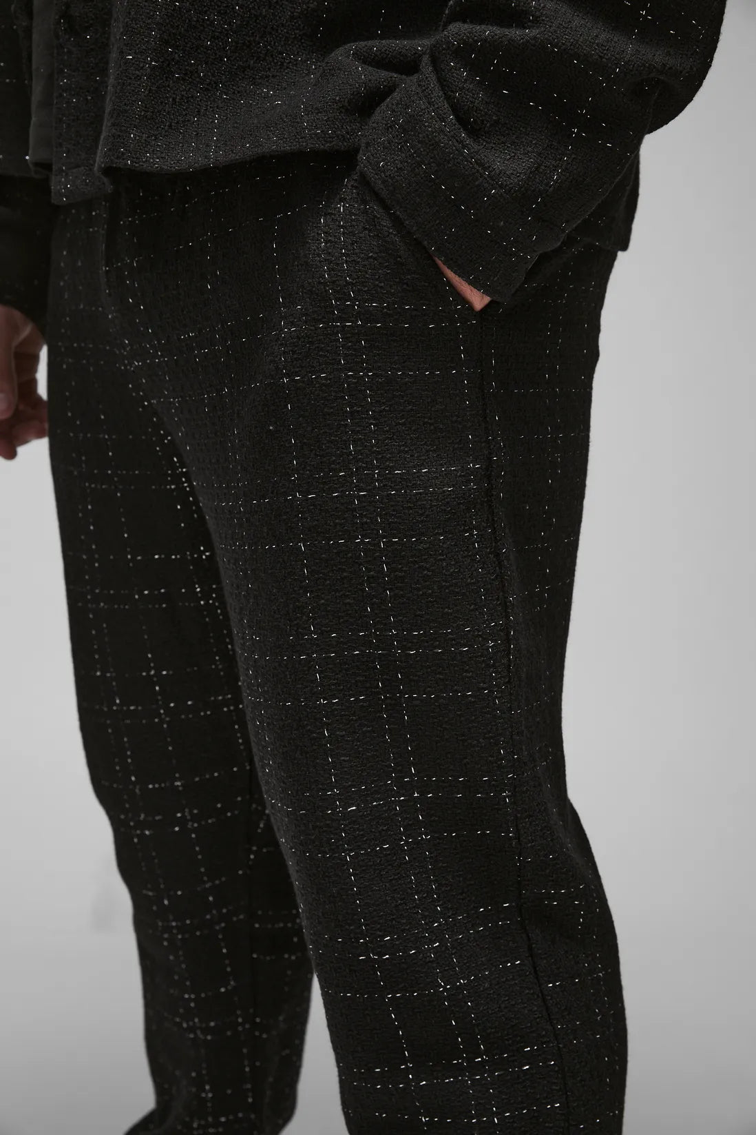 Plus Boucle Tapered Trousers