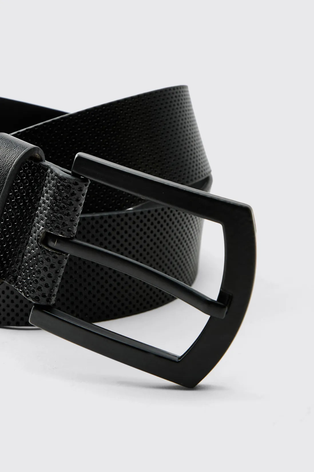 Black Textured Belt