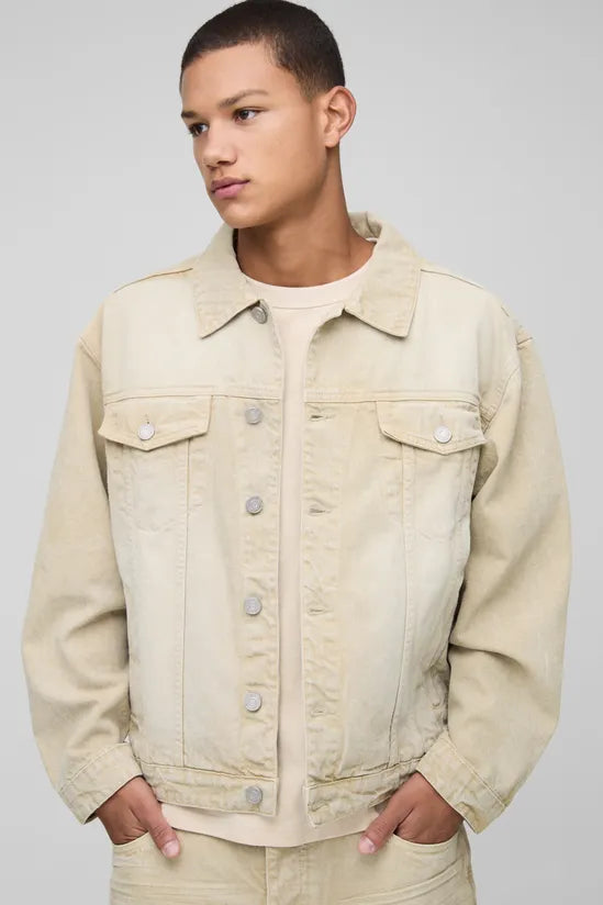 Regular Washed Stone Denim Jacket