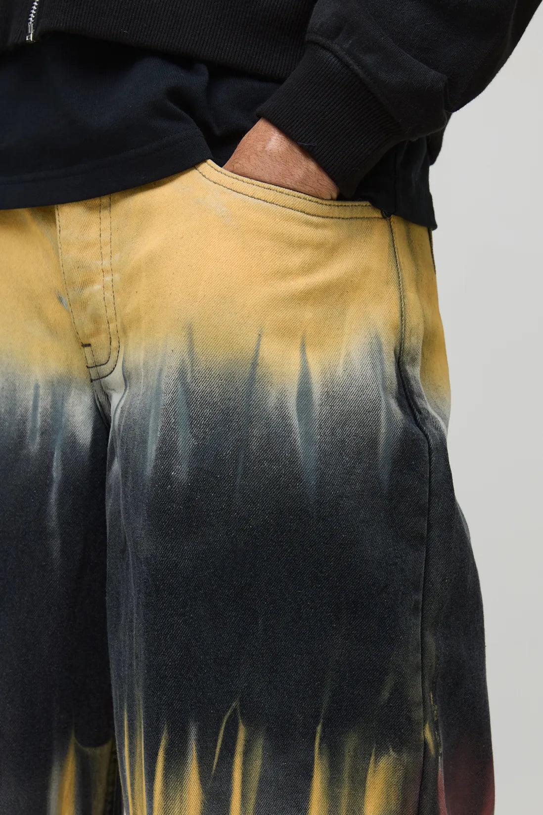 Baggy Rigid Tie Dye Denim Jeans
