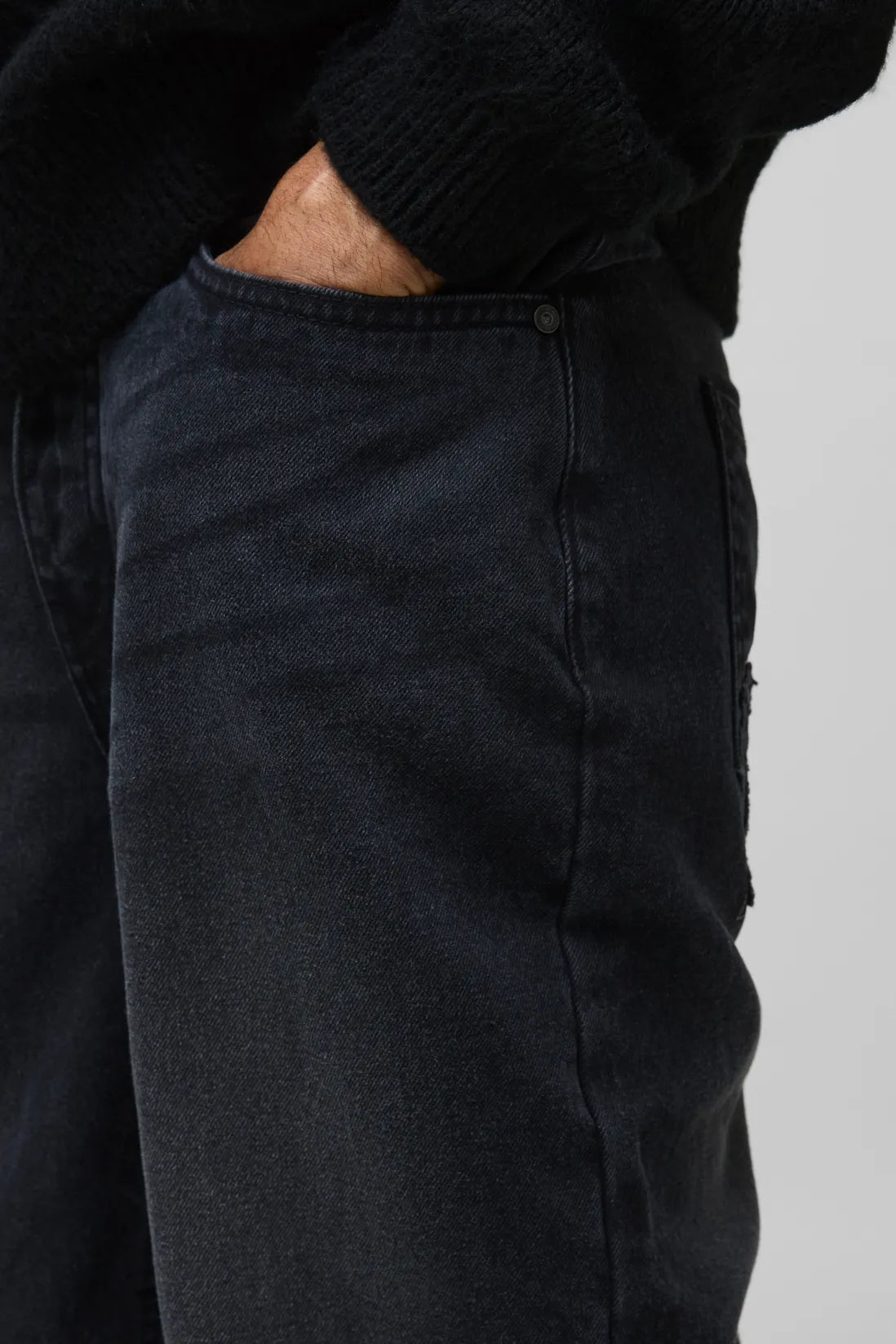 Relaxed Rigid Acid Wash Applique Denim Jeans