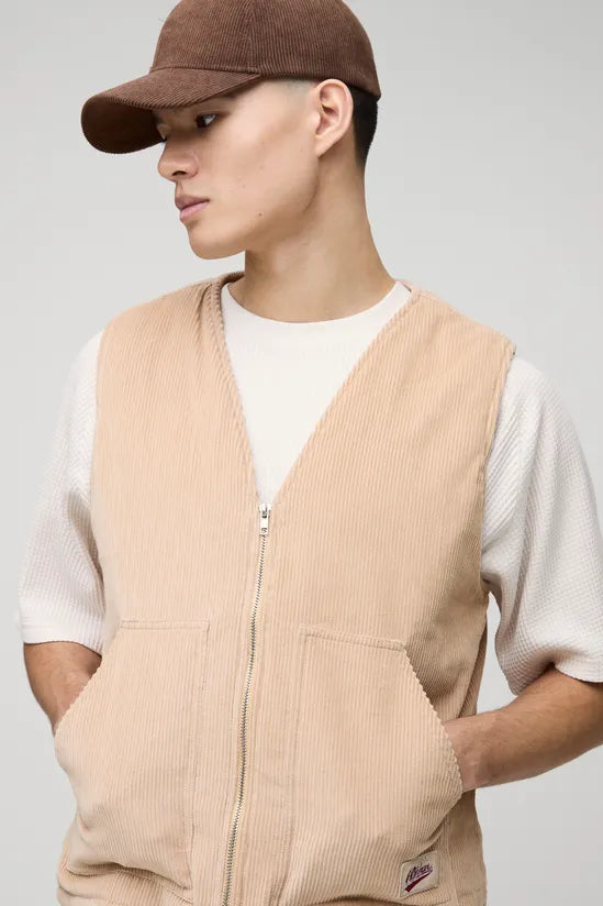 Oversized Boxy Corduroy Vest Jackets