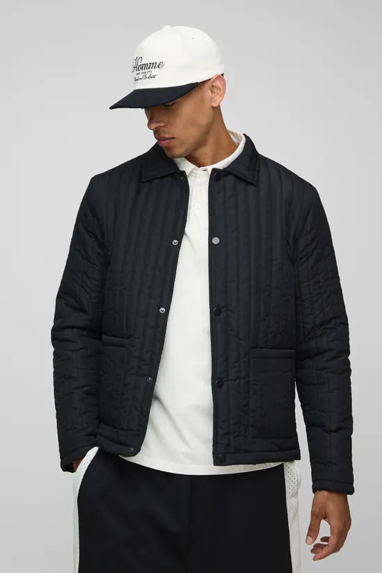 Regular Fit Quilted Harrington Jacket