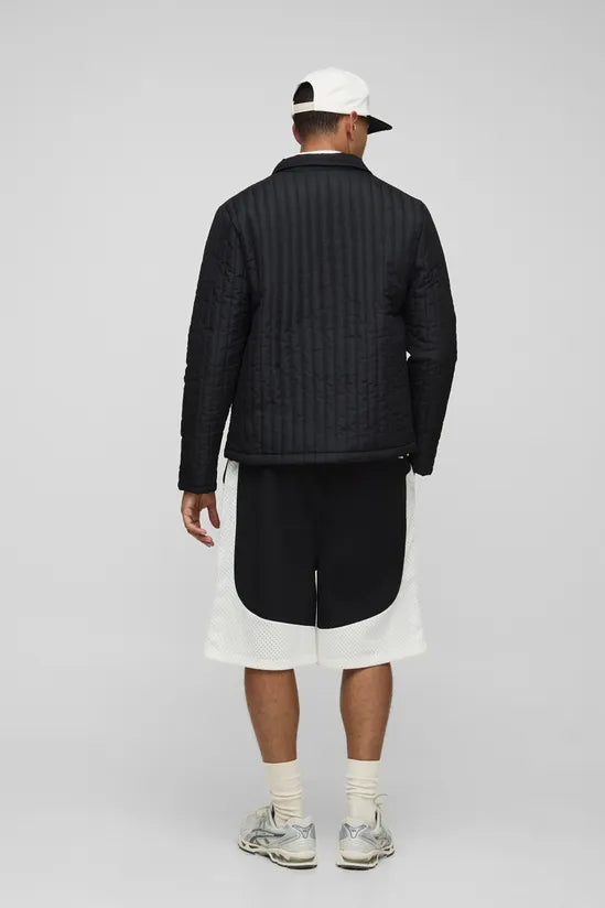 Regular Fit Quilted Harrington Jacket