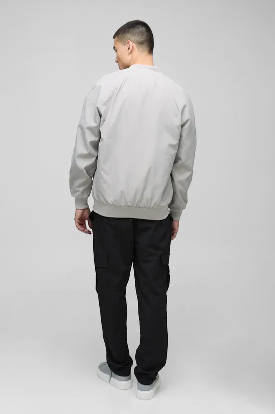 Regular Fit Lightweight Nylon Raglan Bomber Jacket