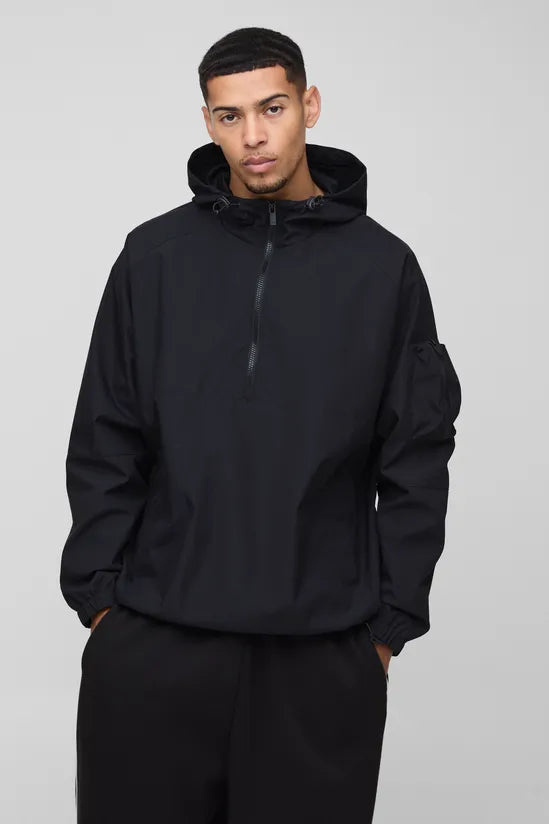 Oversized Hooded Cagoule Raincoat Jackets
