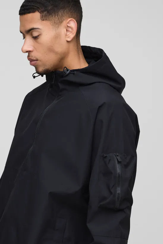 Oversized Hooded Cagoule Raincoat Jackets