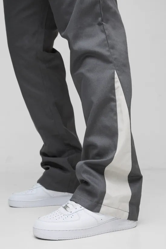 Plus Drawcord Waist Stacked Flared Gusset Trousers