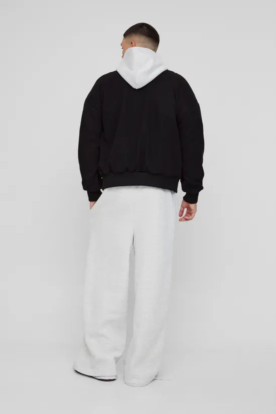 Boxy Open Neck Bomber Jacket