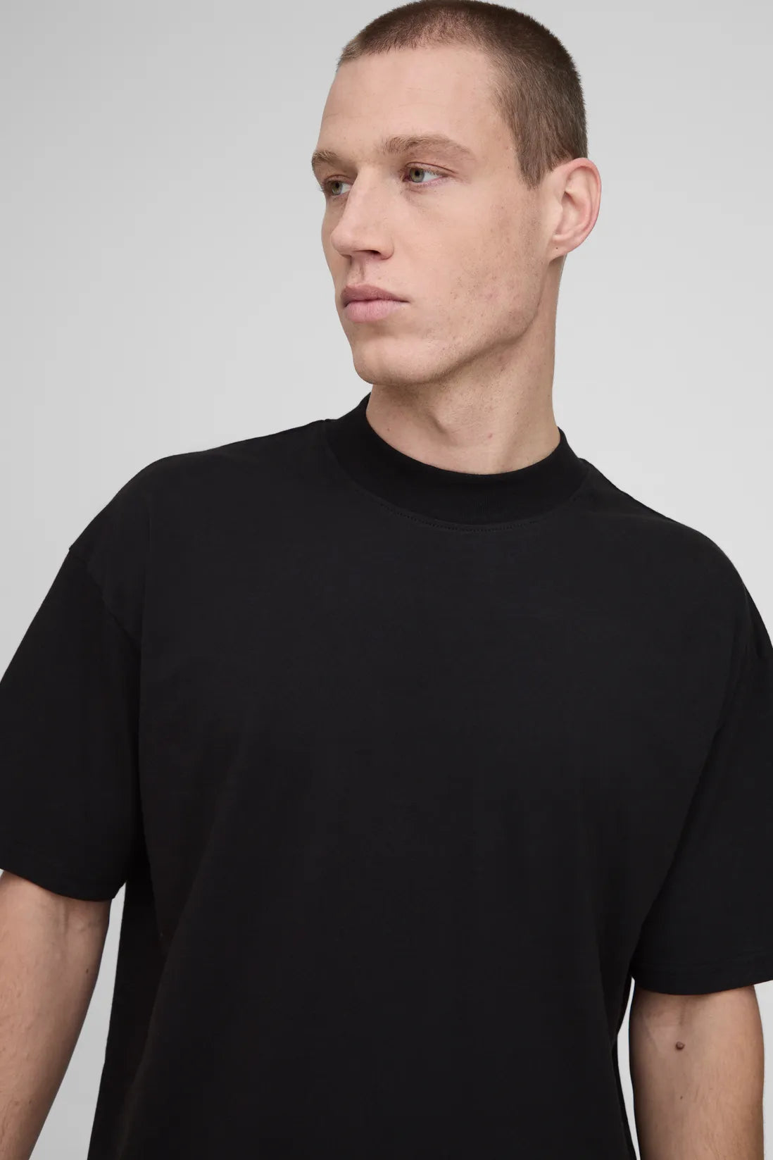 Basic Oversized Extended Neck T-Shirt