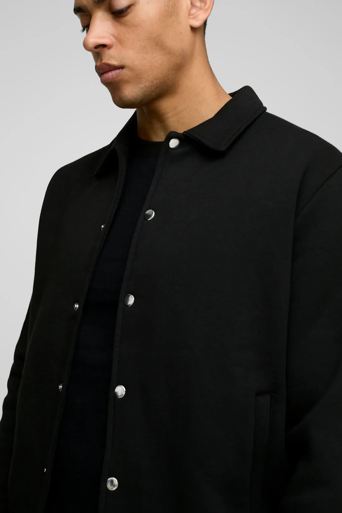 Regular Fit Popper Collar Harrington Jacket