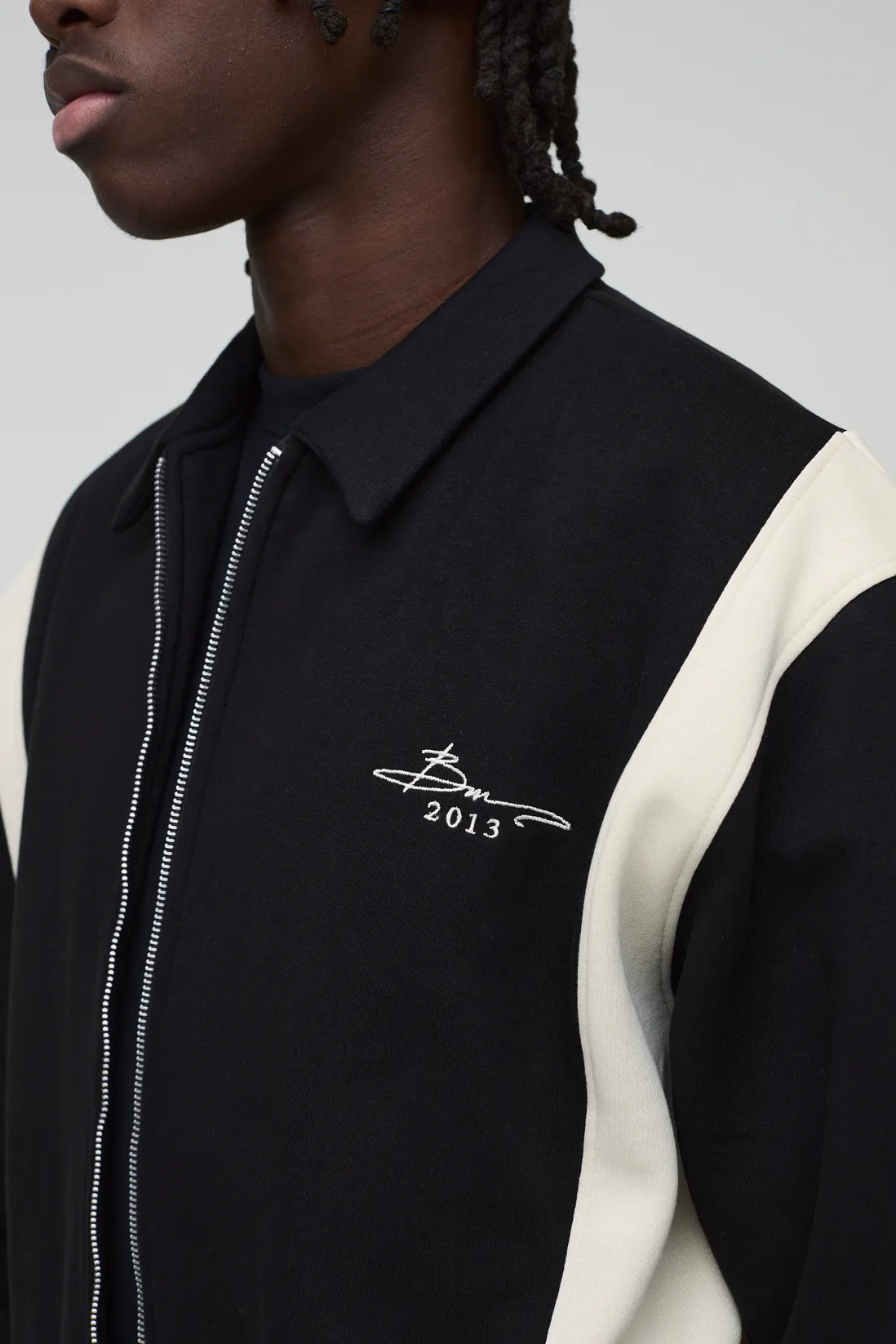 Oversized Bm Signature Colour Block Jersey Jacket
