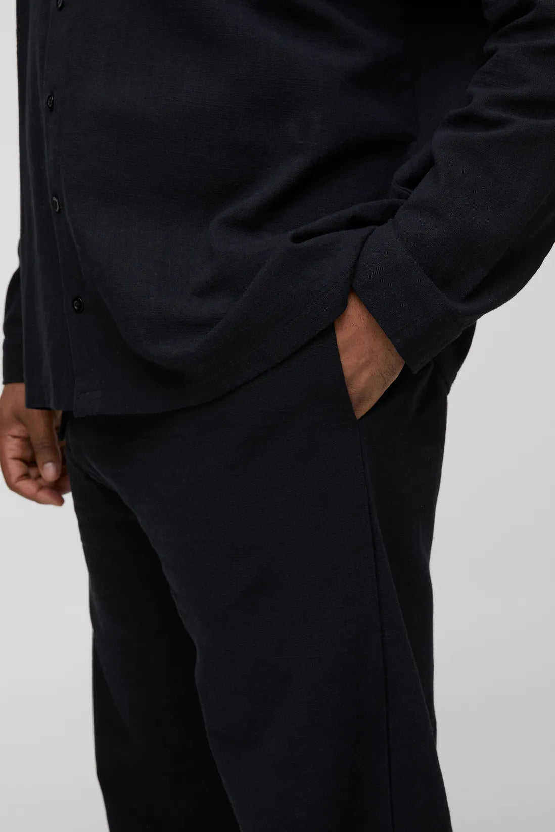 Plus Linen Relaxed Fit Trousers