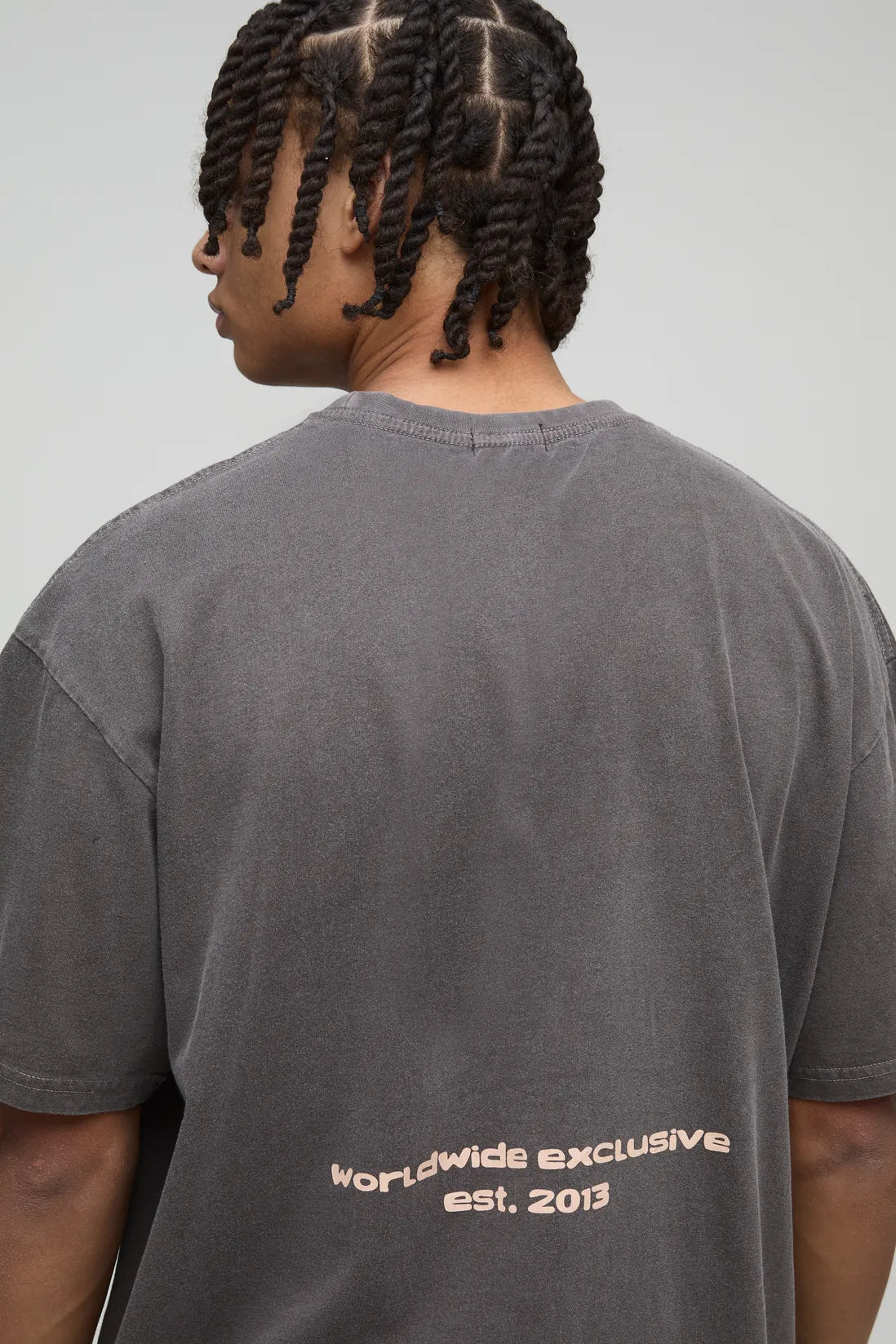 Oversized Sunset Western Puff Print Washed Graphic T-Shirt