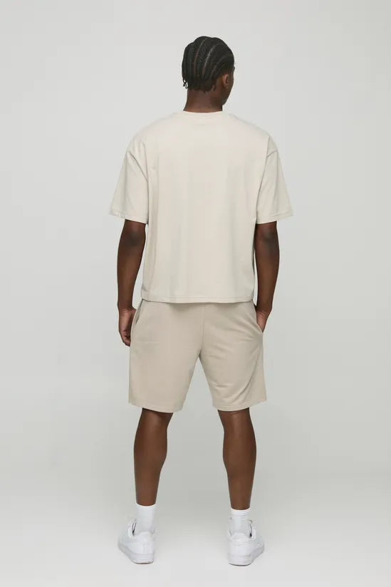 Basic Oversized Boxy Crew Neck T-shirt