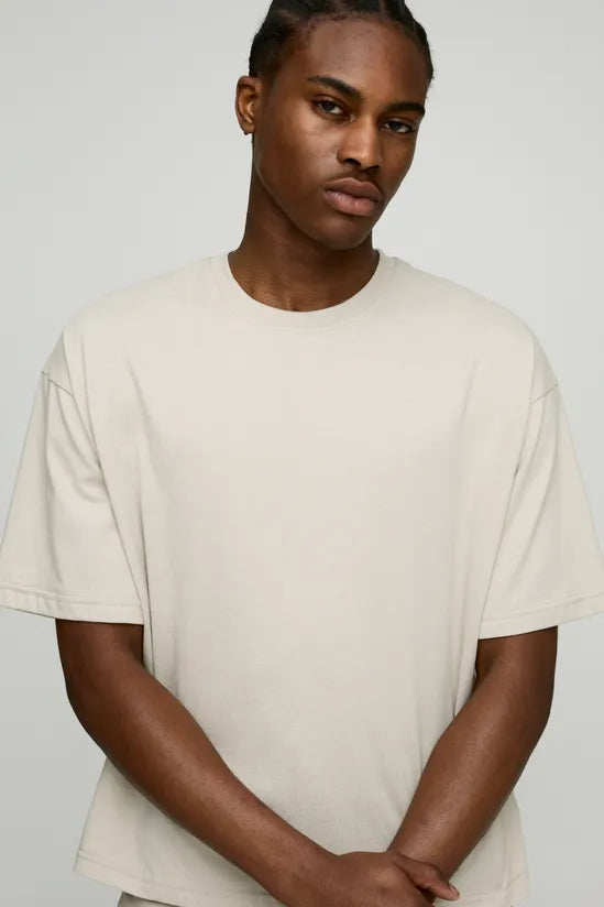 Basic Oversized Boxy Crew Neck T-shirt