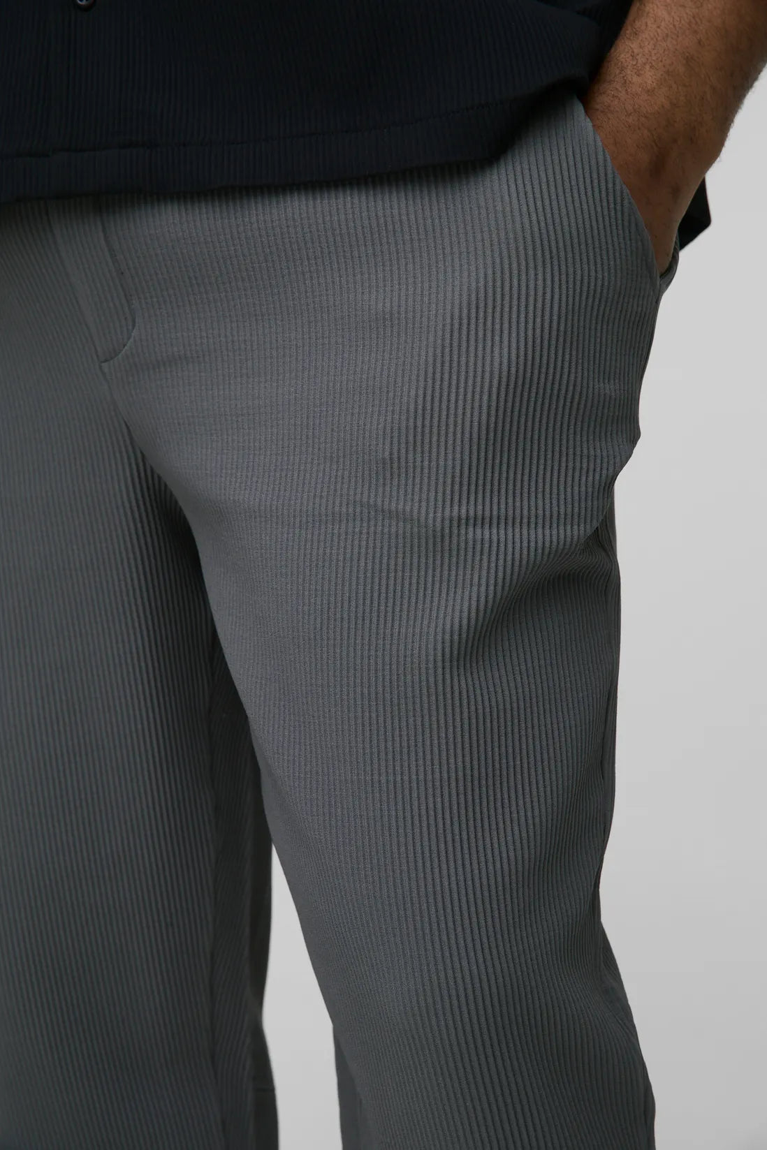 Plus Pleated Tapered Trousers