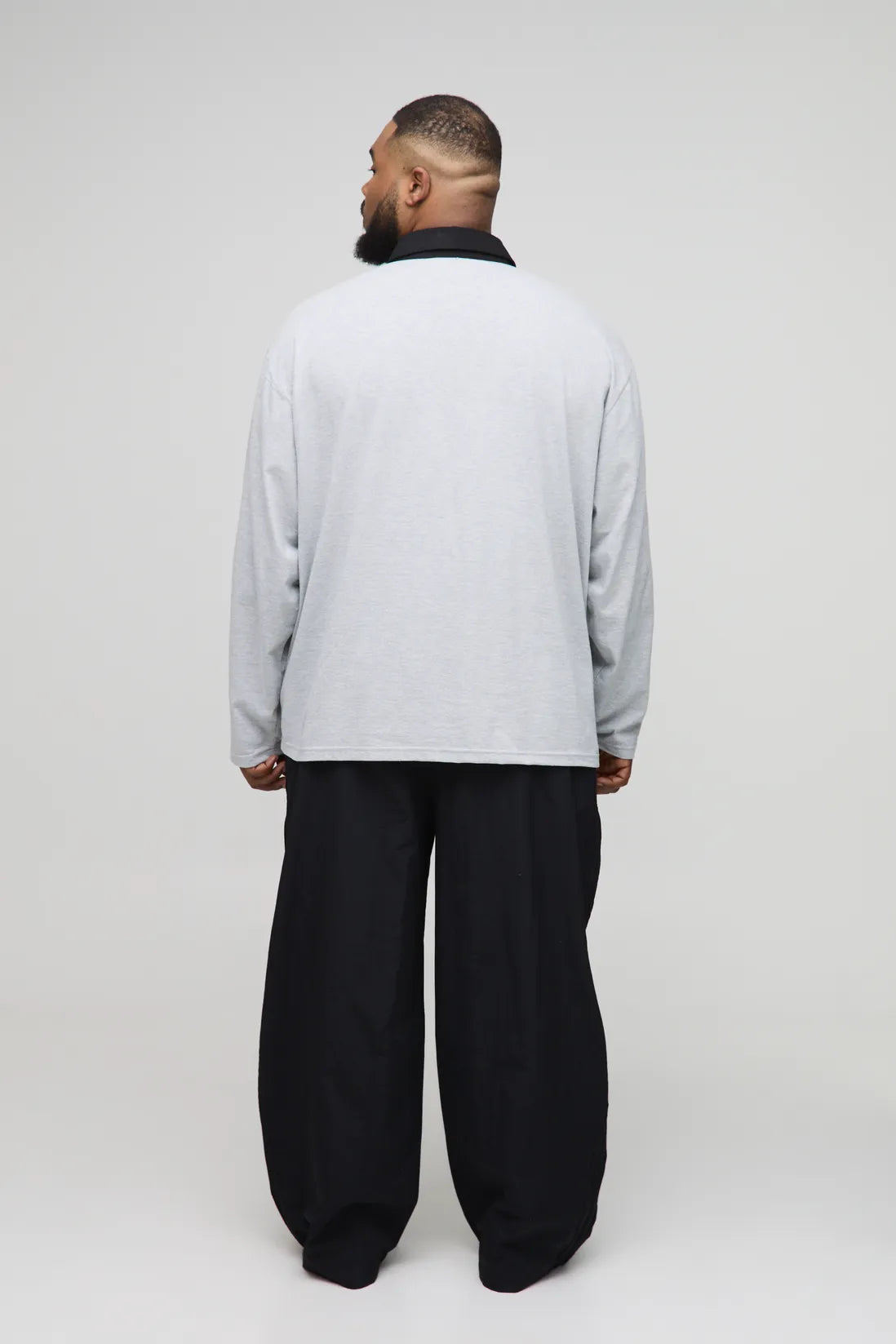 Plus Elasticated Waist Pleat Parachute Trousers