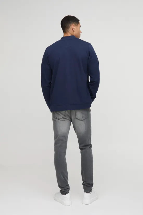 Regular Fit Interlock Bomber Jacket
