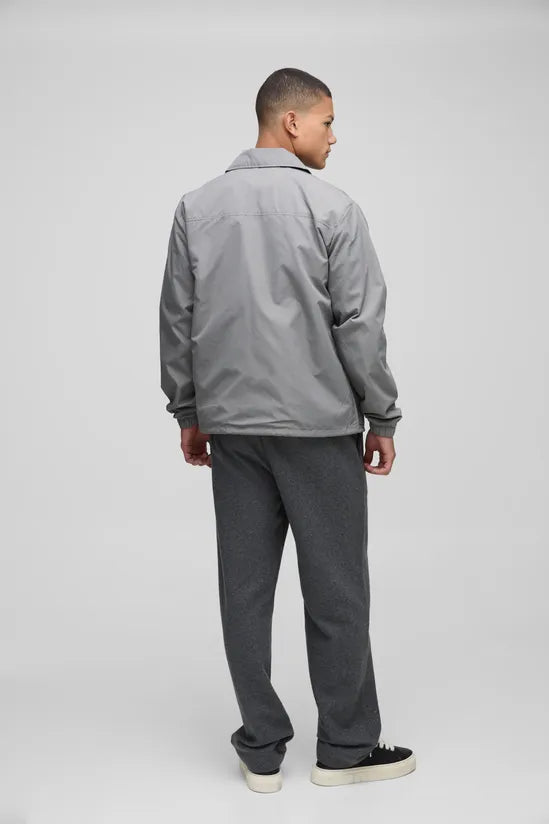 Regular Fit Collared Coach Jacket
