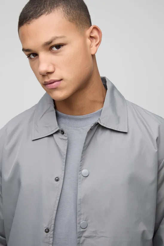 Regular Fit Collared Coach Jacket