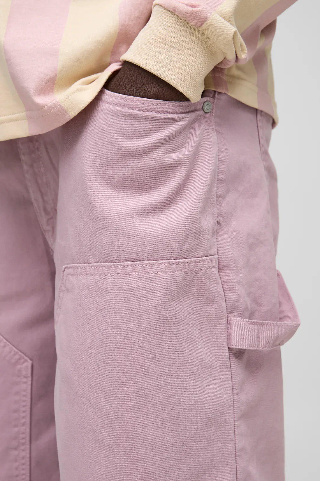 Relaxed Long Length Overdye Carpenter Shorts